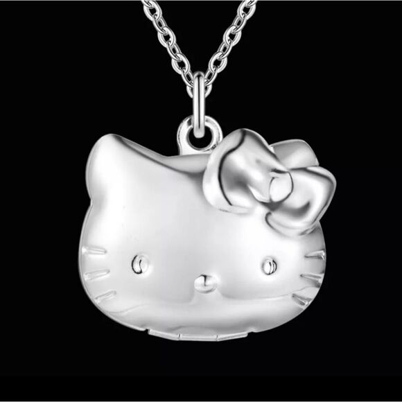 Locket Hello Kitty Sterling Silver Necklace Pendant BRAND NEW - Picture 5 of 9
